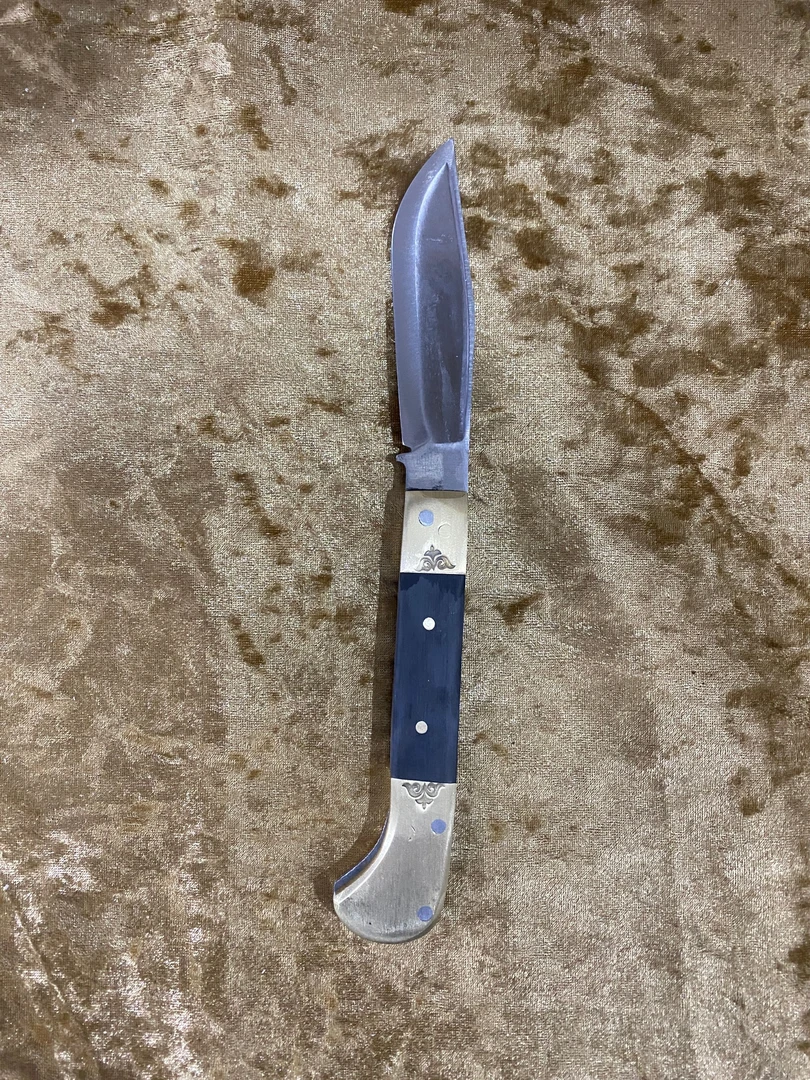 哈萨克纯手工折叠小刀 轴承钢材质 （未开刃,非管制刀具）