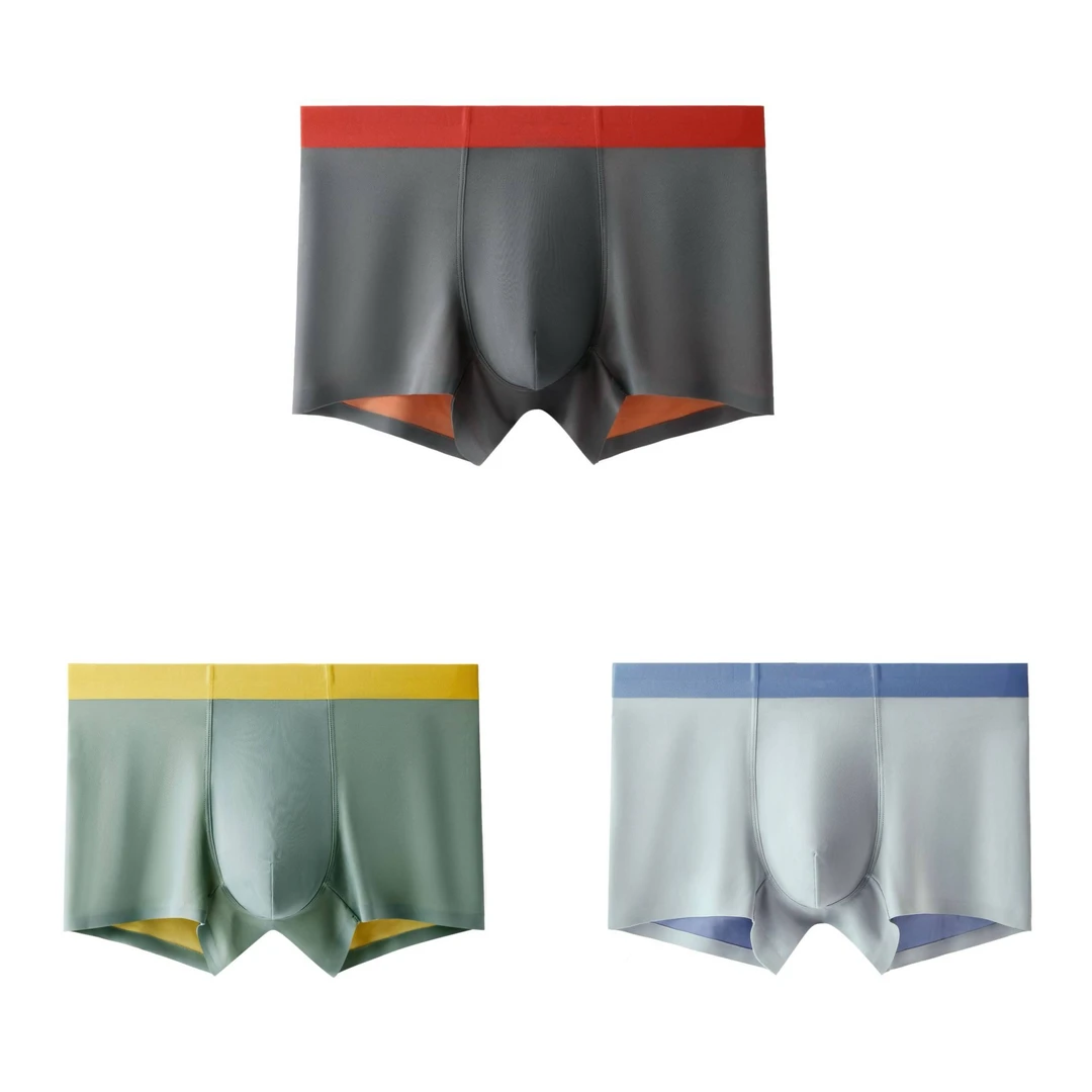 轻奢100支兰精莫代尔【买二赠一】无痕男士内裤5A抑菌里裆平角裤