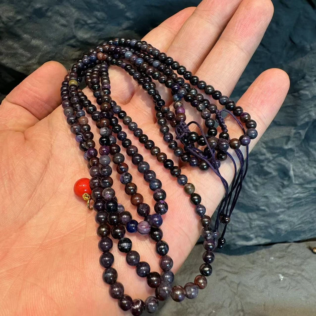 【黑胖珠宝】舒俱来DIY朱砂4mm多圈项链 多样性发一 QX034