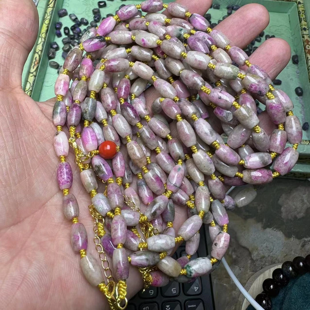 【黑胖珠宝】舒俱来DIY朱砂樱花粉项链 多样性发一 QX090