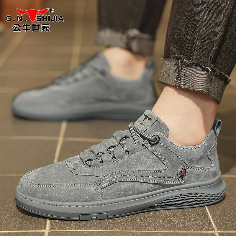 公牛世家春秋季新款休闲板鞋软底韩版休闲鞋透气防滑耐磨防水百搭