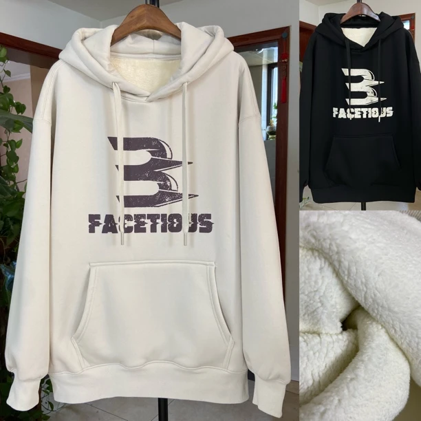 重磅800克羊驼绒加绒加厚冬款青少年中大童韩版休闲百搭连帽卫衣3