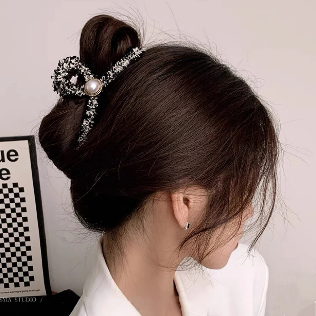 VAMER秋冬氛围感轻奢高级小香风抓夹后脑勺鲨鱼夹优雅时尚大抓夹