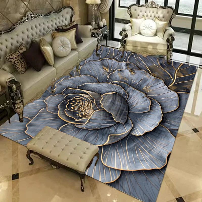 【外贸-908】240x360欧式客厅卧室吸水防滑百搭客厅轻奢茶几垫地毯