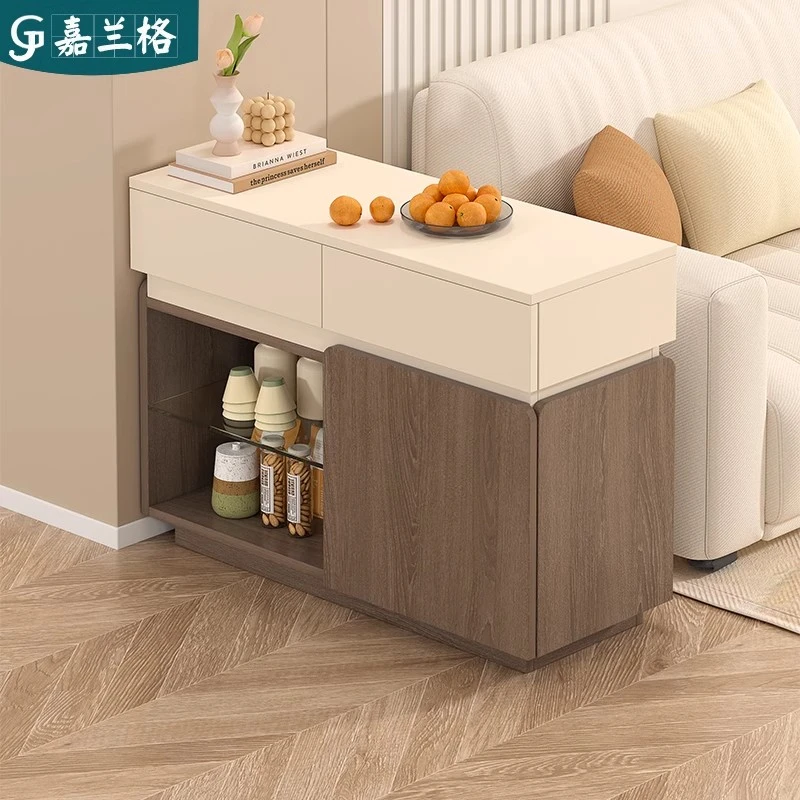 客厅沙发侧边柜边几柜靠墙多功能夹缝储物收纳角几床头桌定制9J48