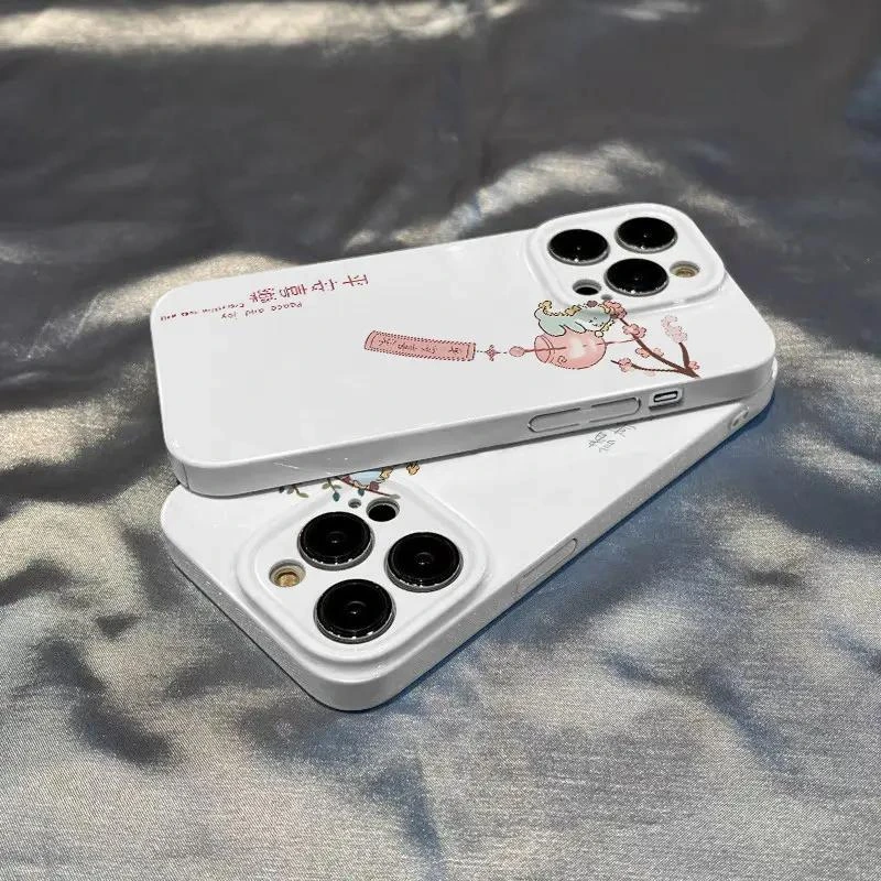 创意新年祝福平安喜乐适用华为vivo小米苹果oppo荣耀手机菲林硬壳