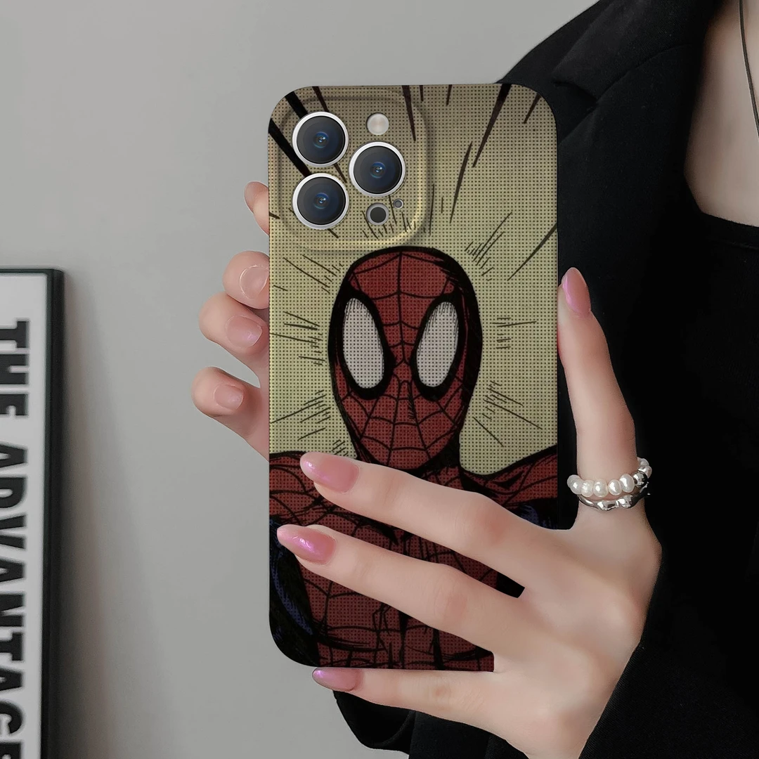 潮牌蜘蛛侠适用于苹果华为vivo小米oppo红米一加荣耀手机菲林硬壳