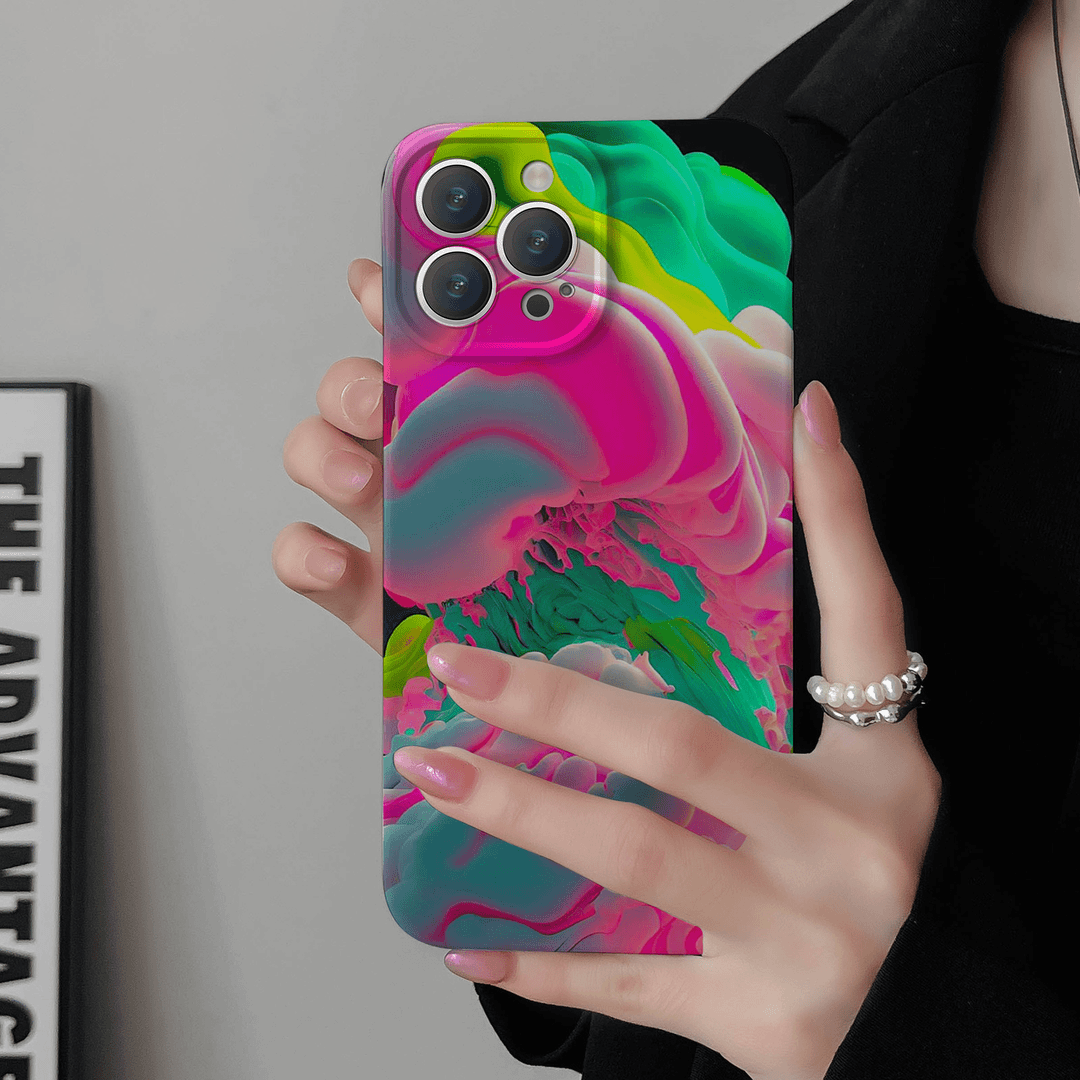 iphone15promax华为vivo小米oppo菲林硬壳创意个性彩虹彩色云朵