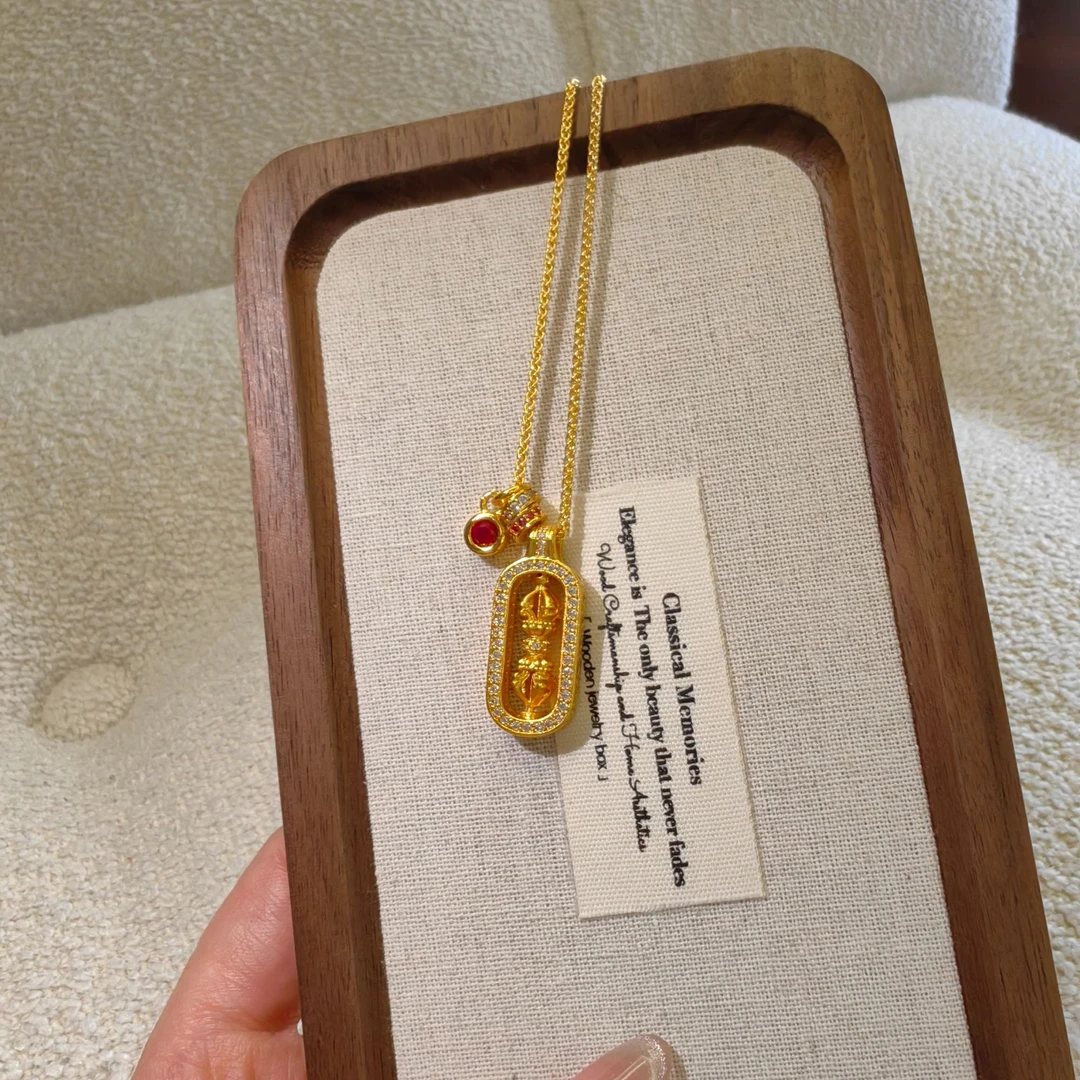 铜合金吊坠 大号金刚杵吊坠项链