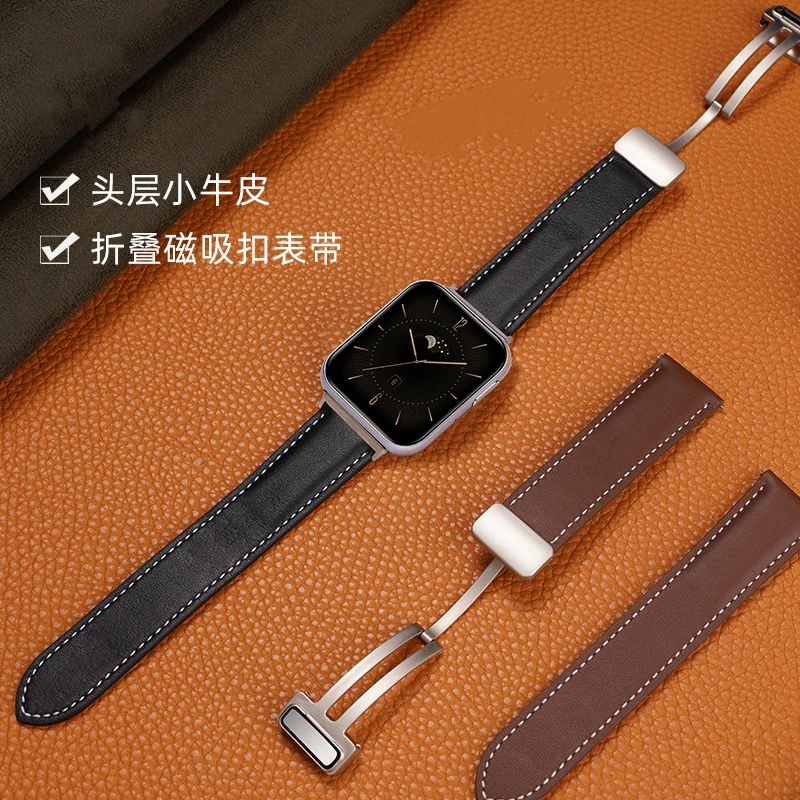 适用oppowatch3pro表带新款磁吸折叠扣oppowatch2替换带智能运动w