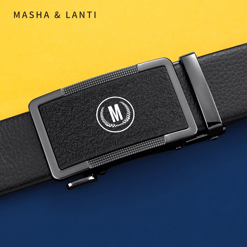 【Mashalanti官方正品】皮带男款自动扣商务男士腰带年经人时尚休闲