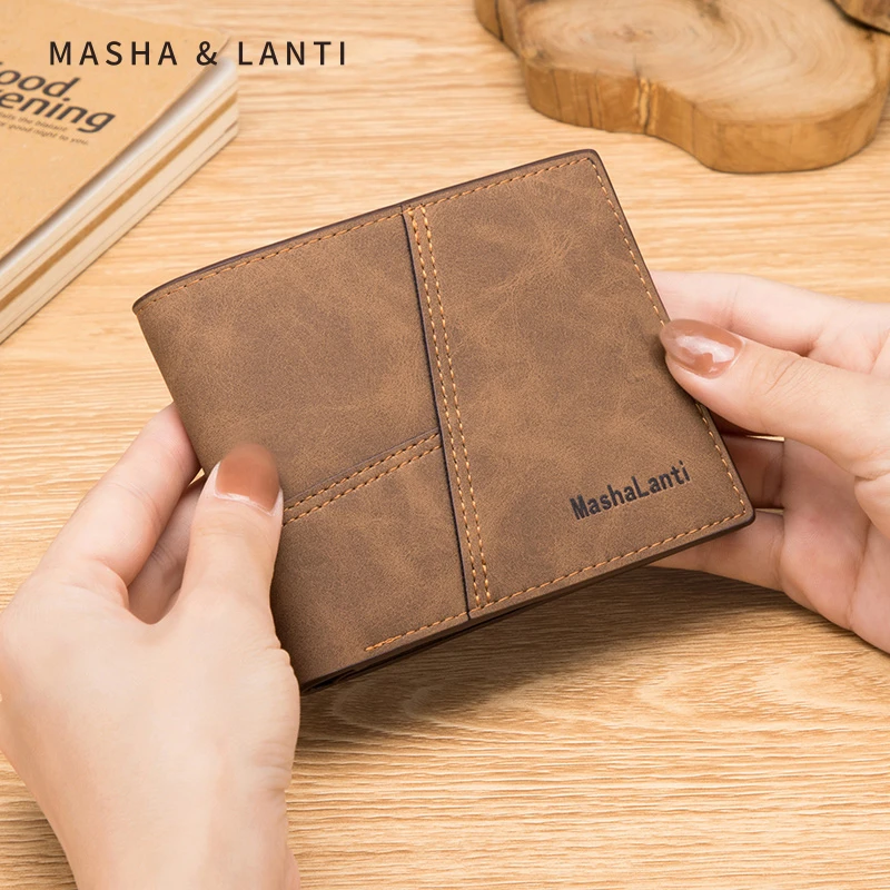 【马莎兰缇官方正品】男款短款2025新款皮钱夹时尚百搭零钱包手拿包