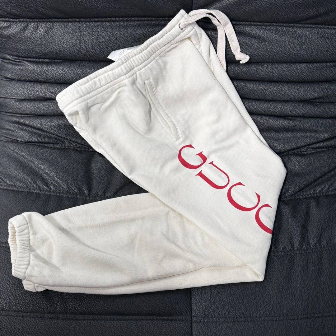 Gucci字母logo米色休闲卫裤 S码
