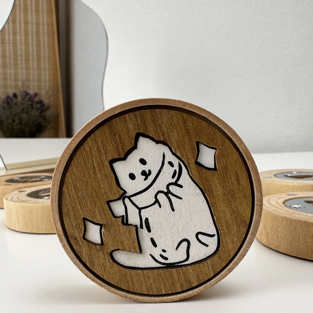 创意木制冰箱贴开瓶器 卡通动物图案 可爱个性实木家居装饰摆件