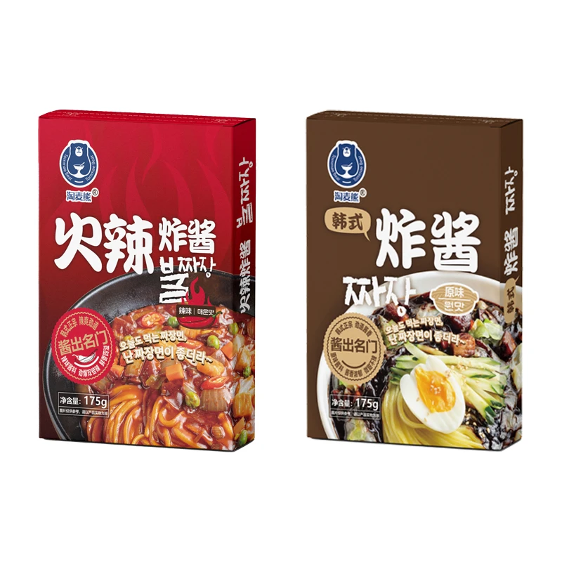 淘麦熊 酱出名门 韩式炸酱 (原味/辣味) 酱料包 175g*4盒【包邮】
