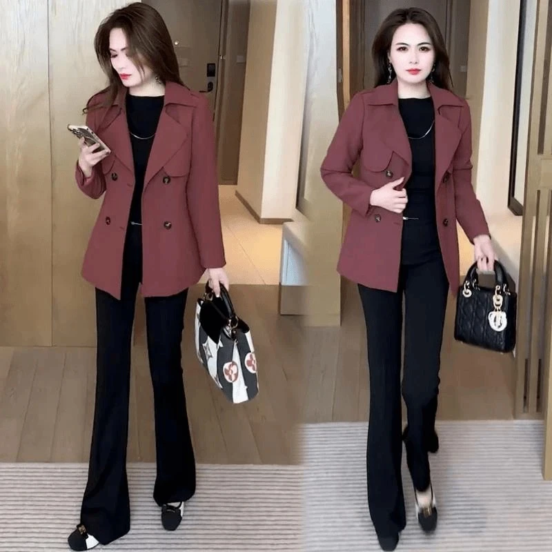 秋季新款百搭春秋修身显瘦休闲洋气时尚气质小个子中长款风衣