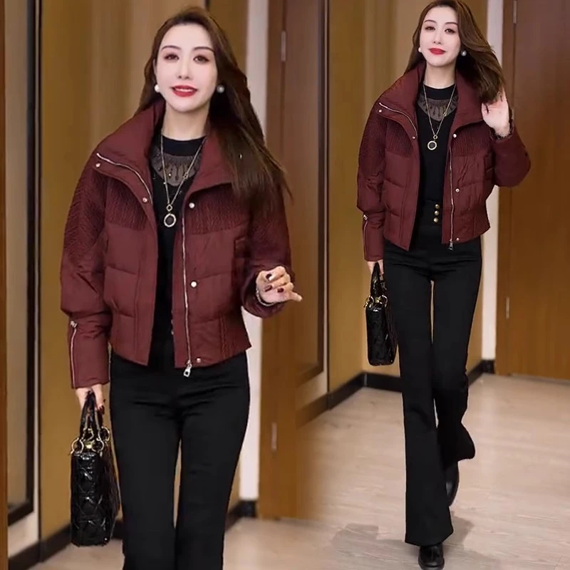 冬季短款小棉袄女2024新款百搭减龄修身棉衣棉服韩版加厚保暖外套