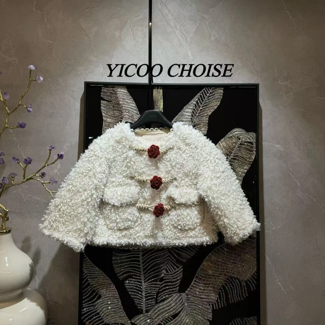 （嘉年华）YICOO【瑞雪兆丰年】 小众高定皮毛一体手工外套YC246583