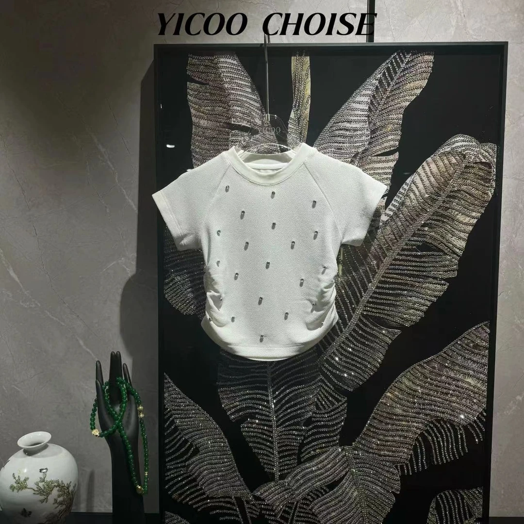 （嘉年华）YICOO【冰岛】50%醋酸钻石T恤走秀儿童透气时尚YC246130