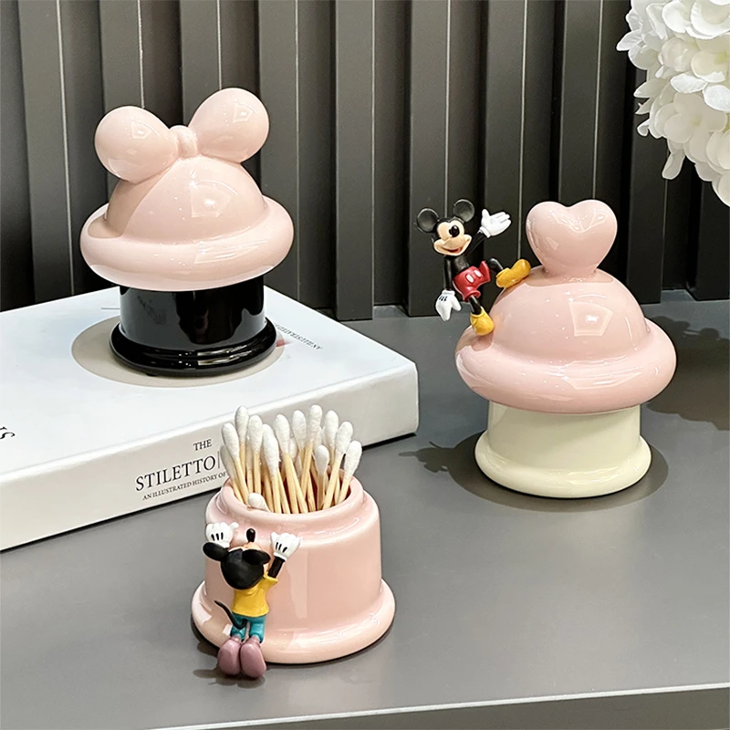 创意蝴蝶结陶瓷牙签筒轻奢可爱高级简约客厅牙签罐餐厅水果牙签盒