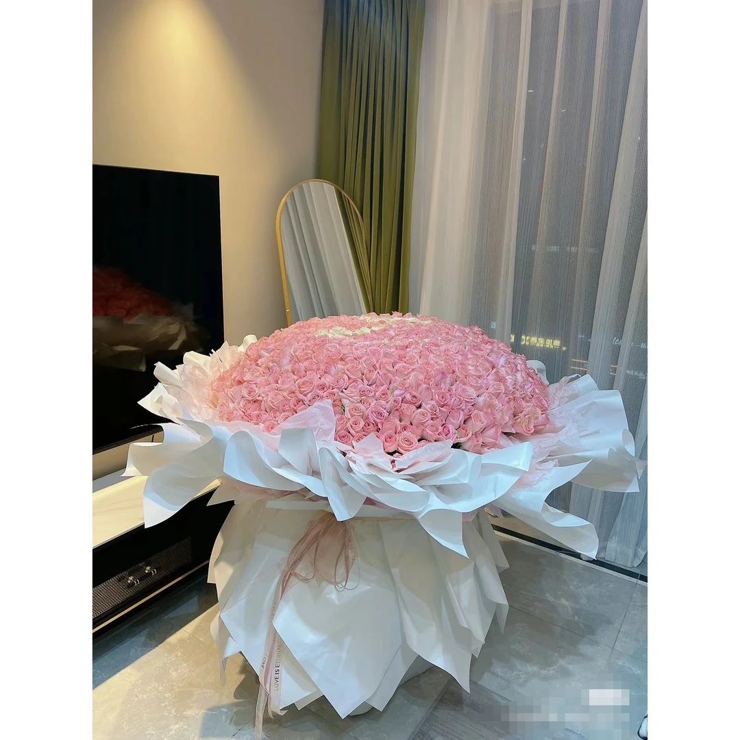 七夕999朵巨型玫瑰花束全国同城配送上门送女友告白订婚求婚鲜花