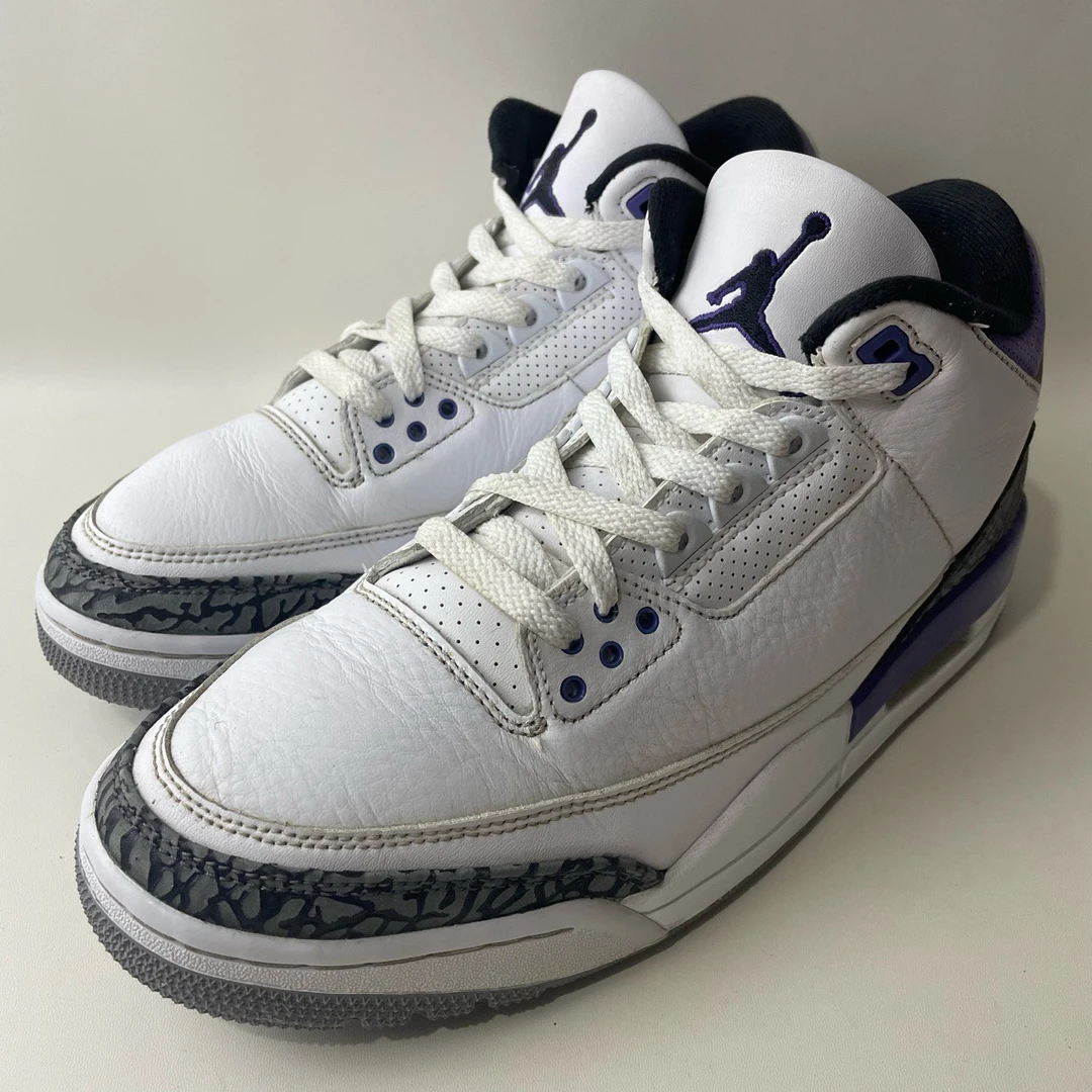 42.5码 AJ3白紫 公价1999 篮球鞋编号6135 二手不退换