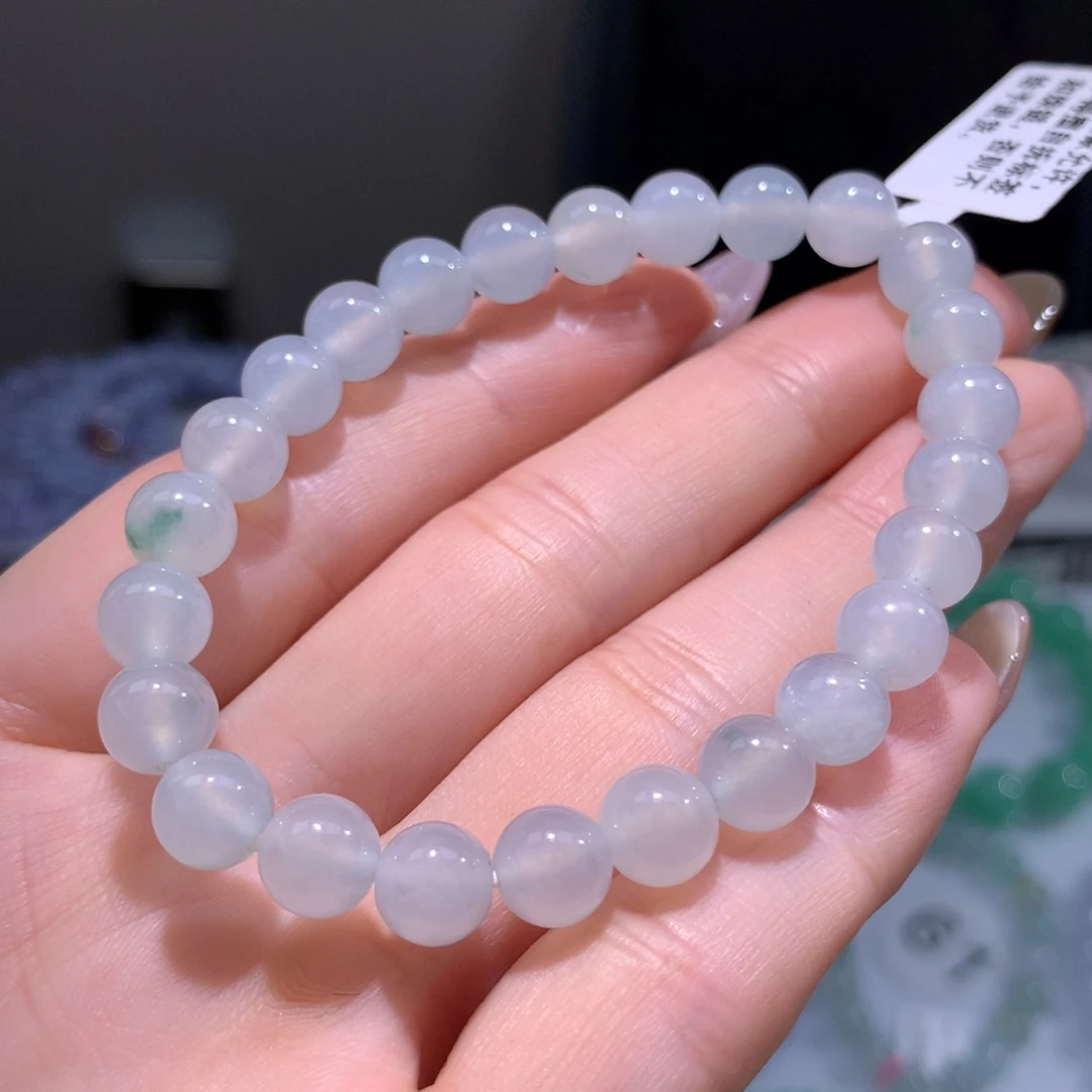 翡翠手链未镶嵌冰胶手链卡7.7