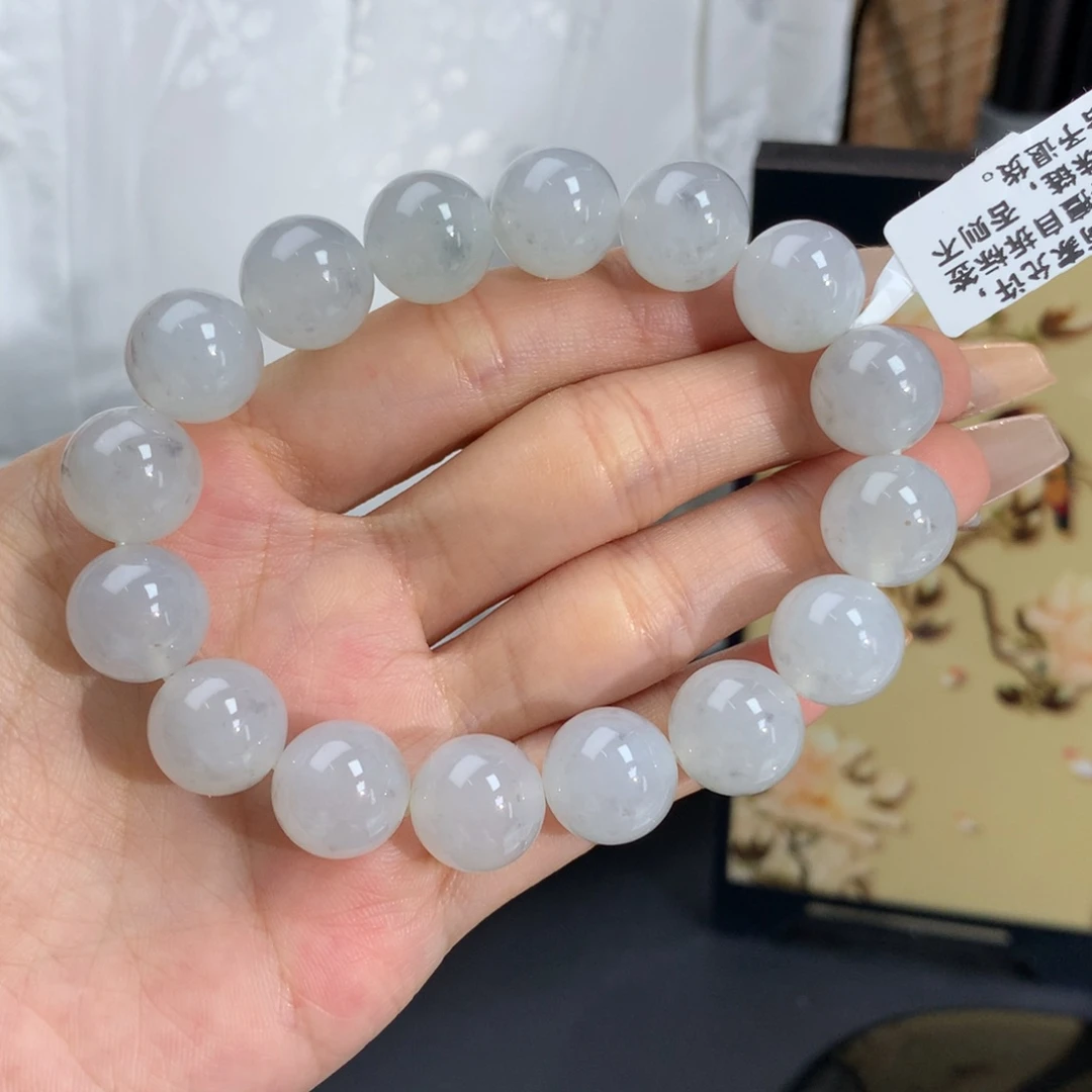翡翠手链未镶嵌卡12.8冰胶乌鸡手串