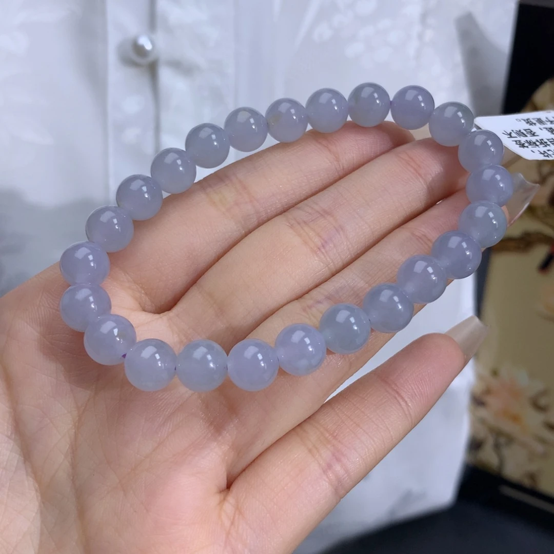 翡翠手链未镶嵌卡8.0冰胶蓝紫底