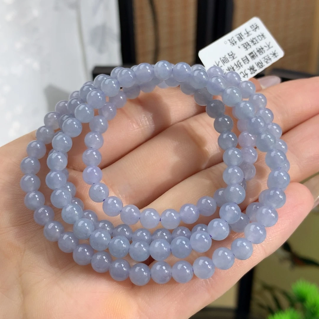 翡翠手链未镶嵌冰胶蓝紫项链卡5