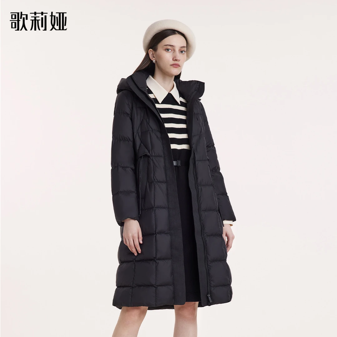 【商场同款】歌莉娅 冬季长款鹅绒服1ACC8D54A