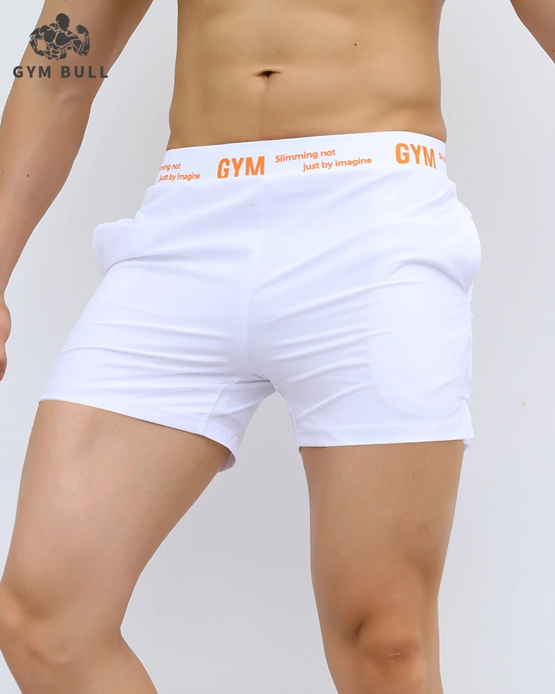 假两件运动短裤男夏季薄款宽松速干冰丝透气跑步训练健身三分裤