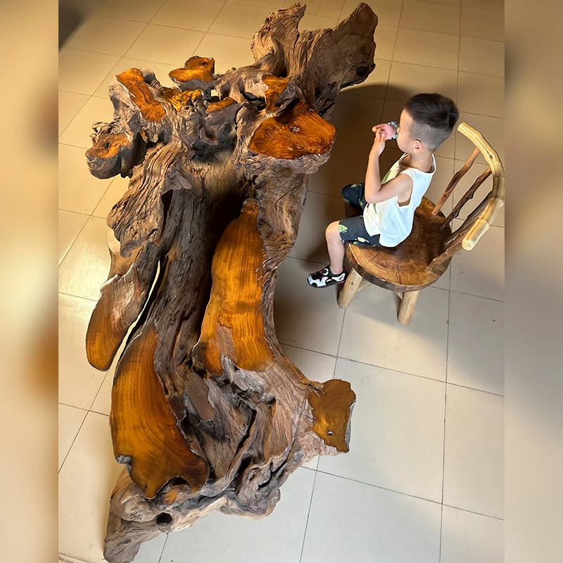 商务休闲根雕茶桌茶室中式禅意茶空间功夫茶台酒店民宿设计师茶几