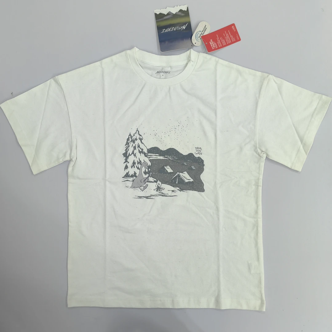 61 Naturehike 挪客 CYY2321DB012露营图案钱印花重磅短袖T