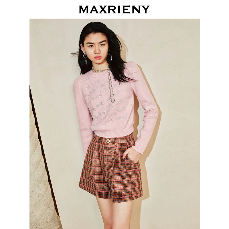 【MAXRIENY x Hello Kitty联名系列】毛衫修身上衣女24年冬