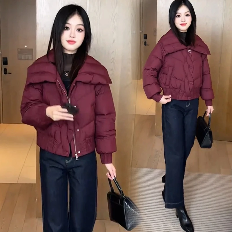 时尚洋气棉衣女冬季新款韩版加厚棉袄小个子保暖百搭棉服外套