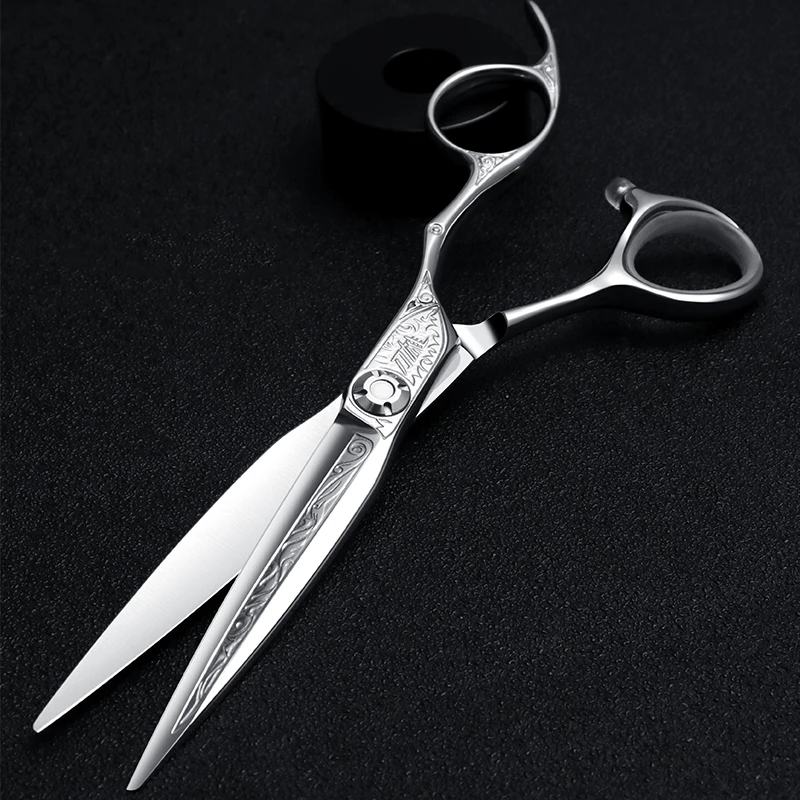 刀雄轩辕美发剪理发剪雕花唐草花纹发型师专用平剪综合剪日式发廊