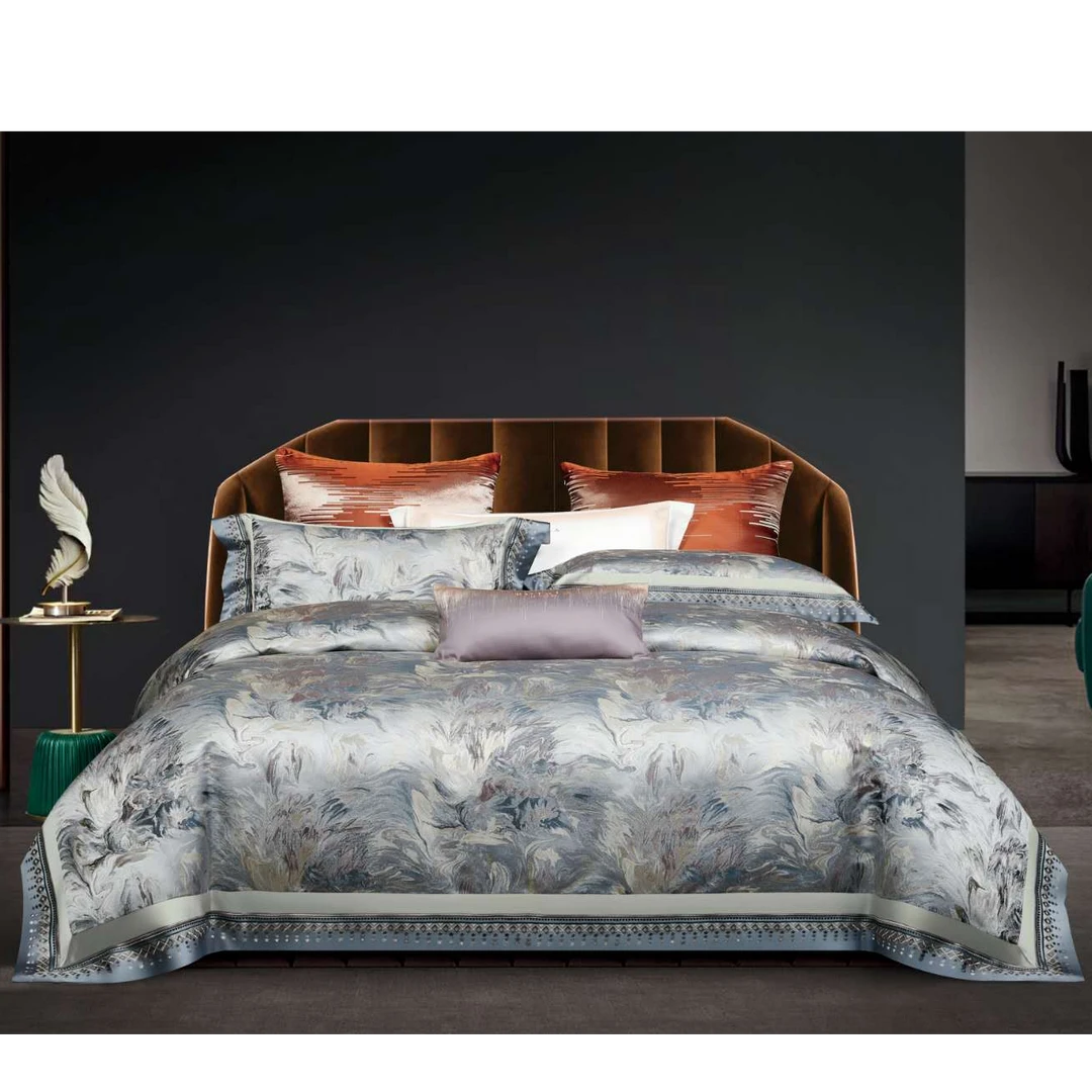 GMR-【梵高】100（50s*2）秋冬款厚织埃及棉色织提花高端套件