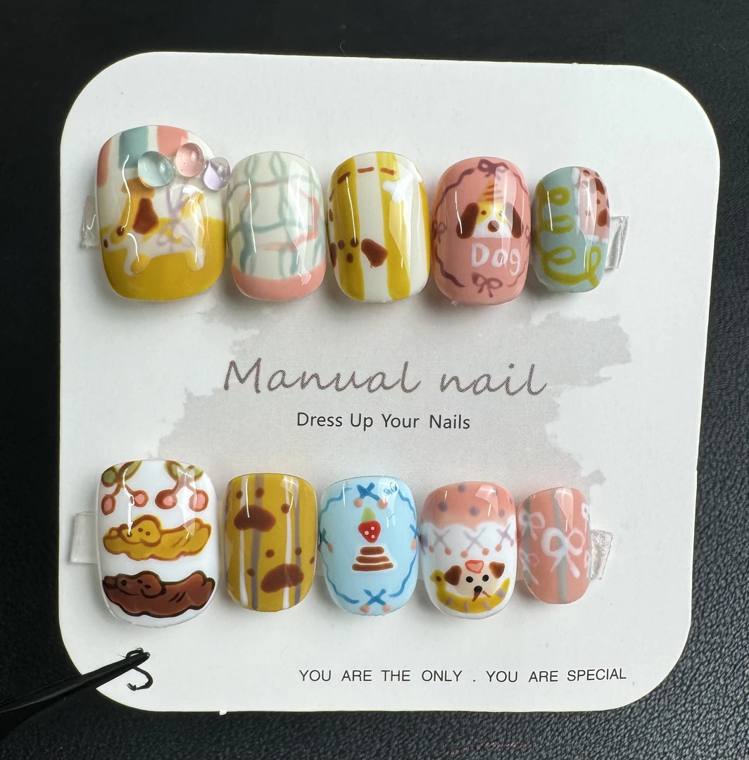 纯手工穿戴甲（气球小狗）