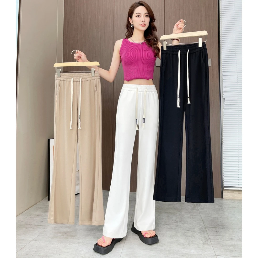 C1312 蚕丝空气层喇叭裤 XX