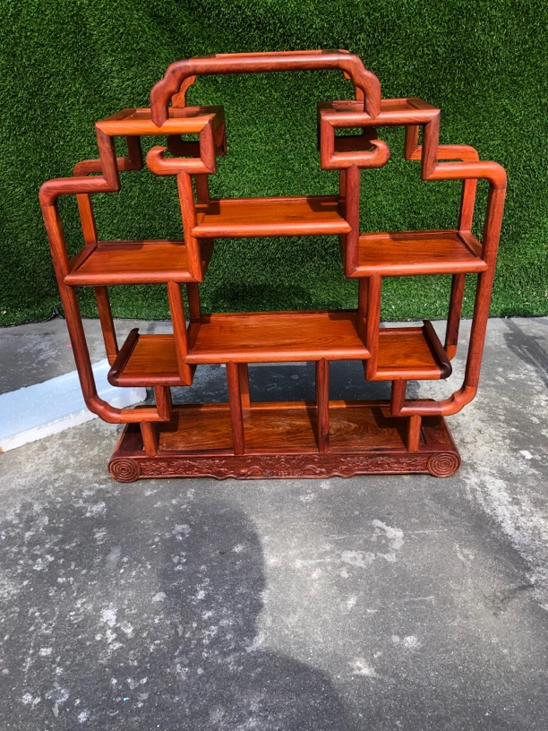 缅花博古架 客厅 书房实木家具