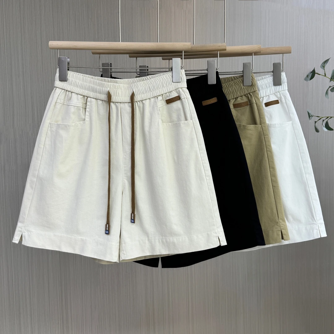 夏季薄款五分裤女宽松大码百搭显瘦韩版高腰a字休闲短裤2025新款