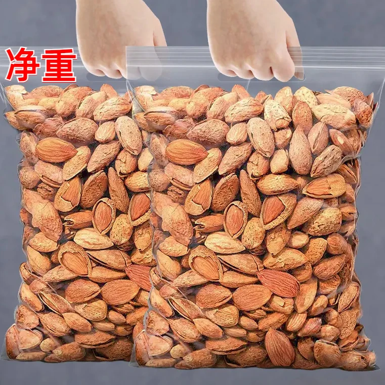 新货薄壳原味巴旦木坚果扁大颗桃杏仁年货解馋零食小吃250g净重