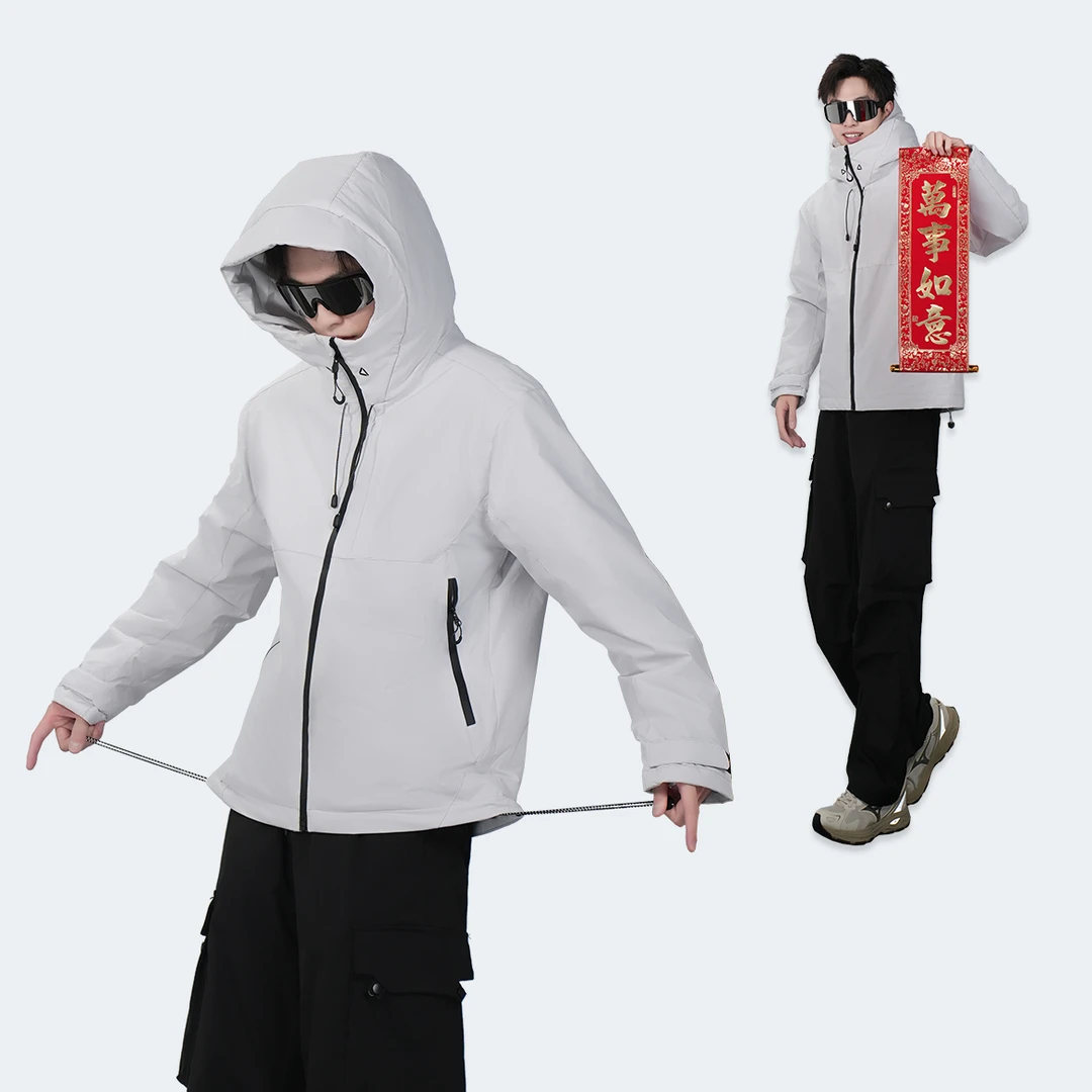 新款棉服防风防水外套保暖连帽户外秋冬男士休闲W0010