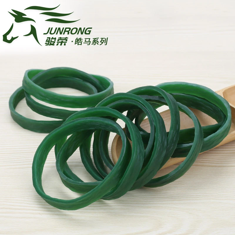 骏荣橡胶-皓马系列绿色橡皮筋耐用橡皮圈高弹宽皮筋g70*10*3.5