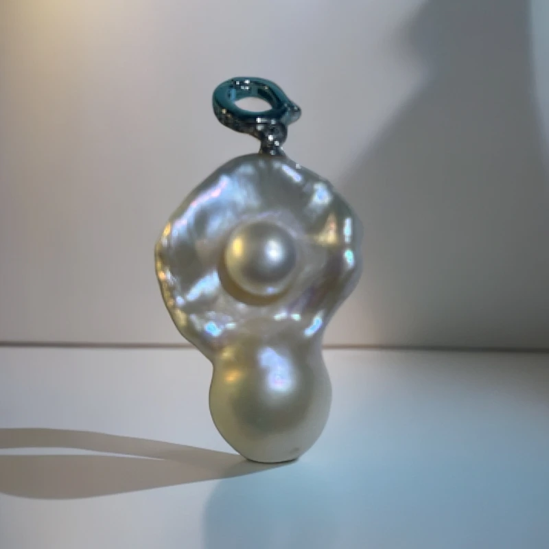 吊坠925银 淡水巴洛克925银万能扣吊坠简约时尚百搭