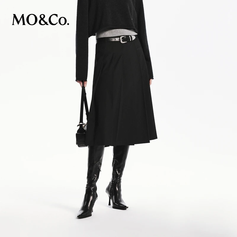 MOCO秋新品UPF40+防晒凉感半身裙附腰带MBD3SKTT02