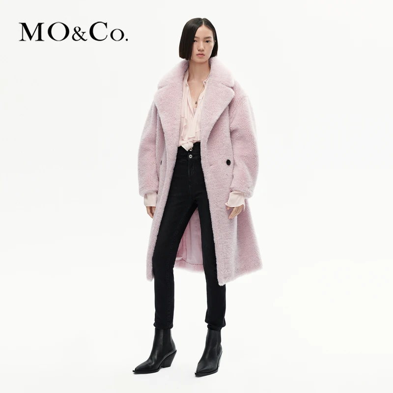 【防寒】MOCO冬复合羊羔毛毛绒大衣外套MBC4OVC008