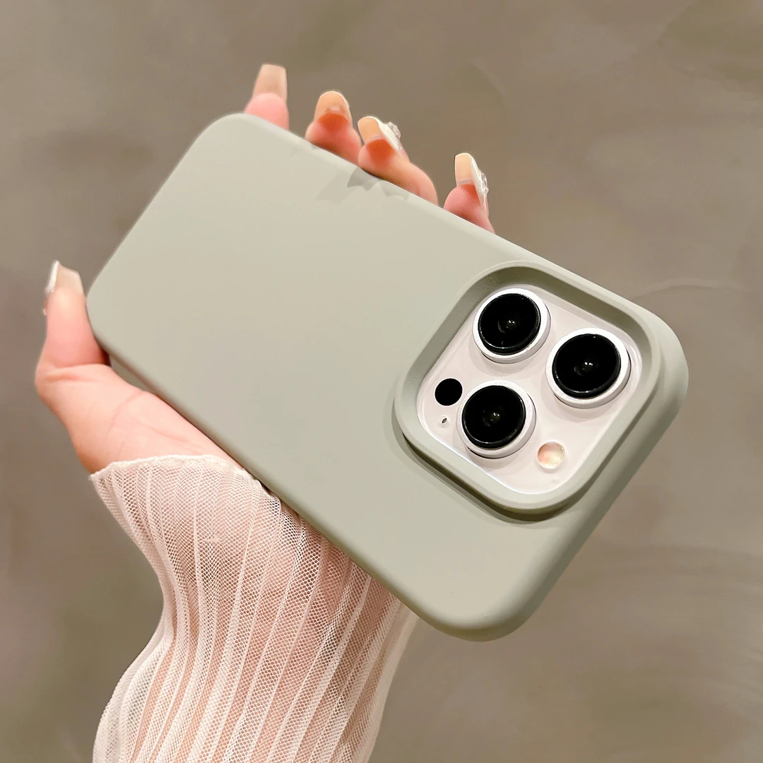 适用苹果16手机壳iPhone15ProMax液态硅胶14Pro大孔13全包防摔12