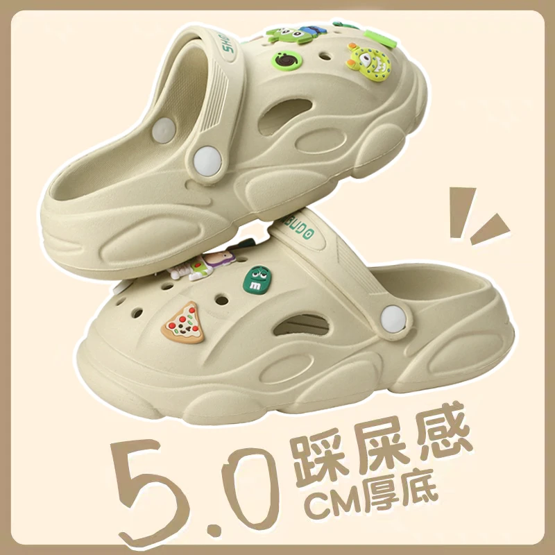 巴斯光年洞洞鞋女夏季外穿增高防滑沙滩情侣踩屎感拖鞋夏款男士